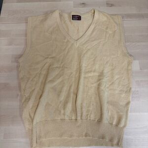 Women's Tan V-Neck Sweater Vest